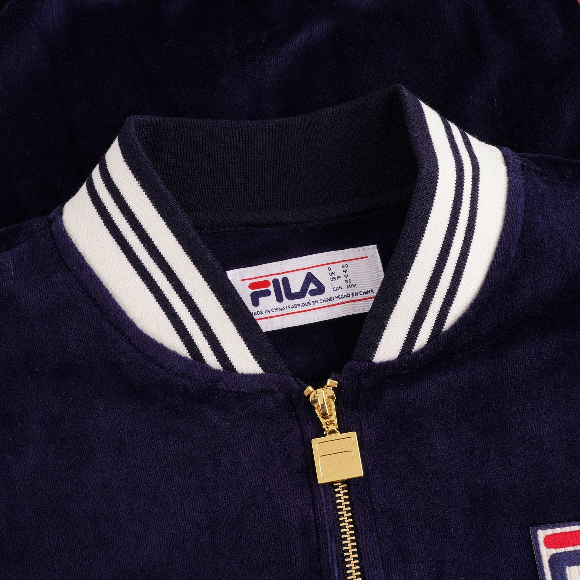 110 Velour Spencer Track Top - Peacoat