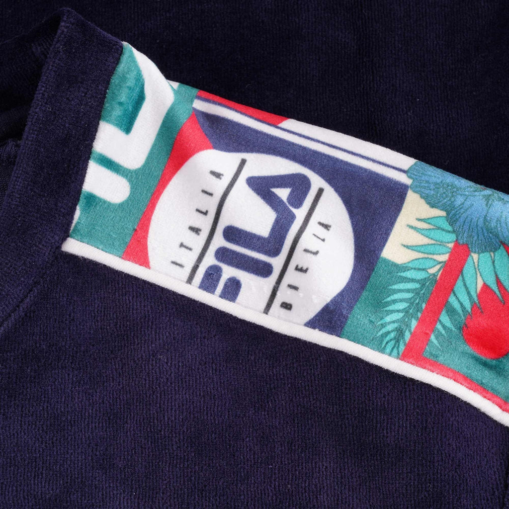 Fila Vintage 110 Velour Hugh T-Shirt - Peacoat