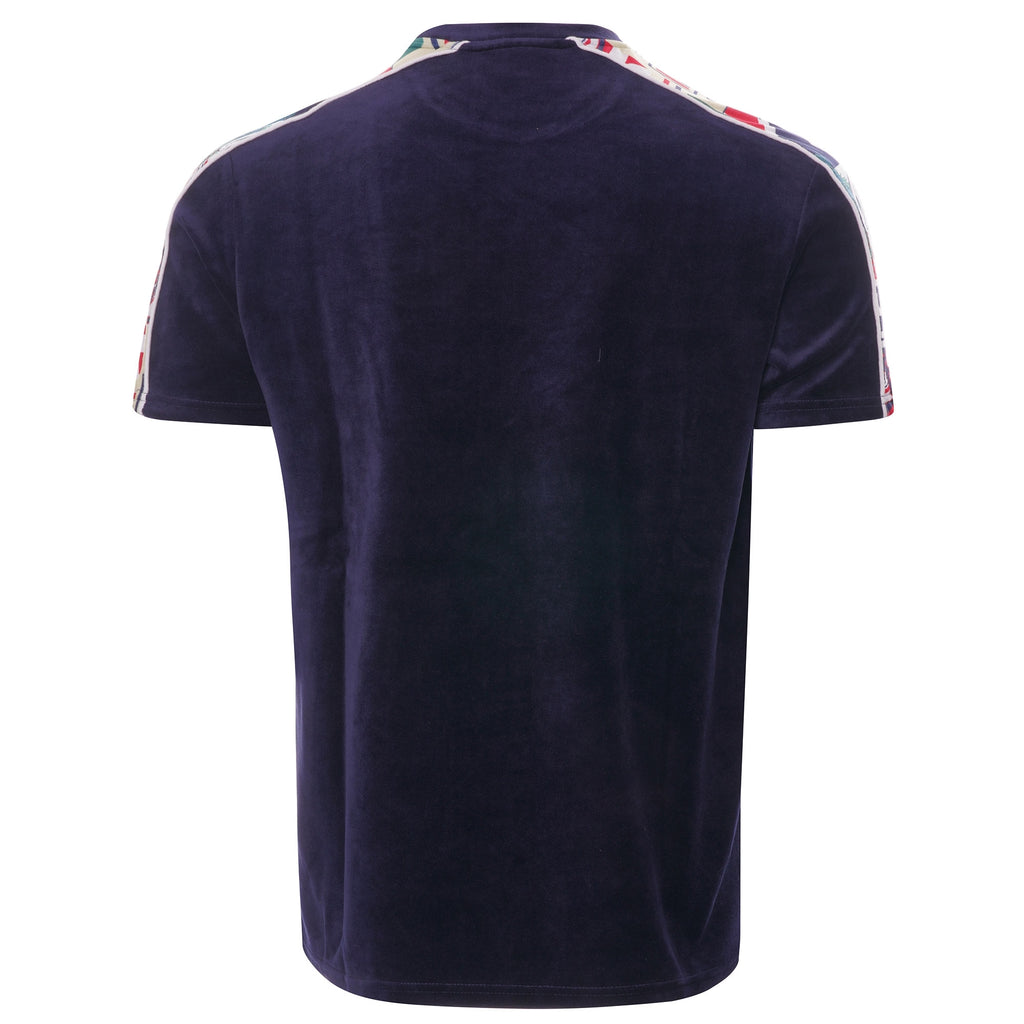 Fila Vintage 110 Velour Hugh T-Shirt - Peacoat