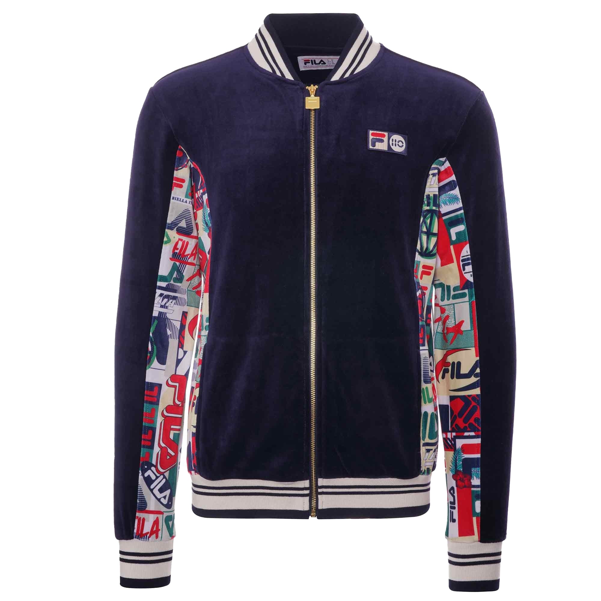 110 Velour Spencer Track Top - Peacoat