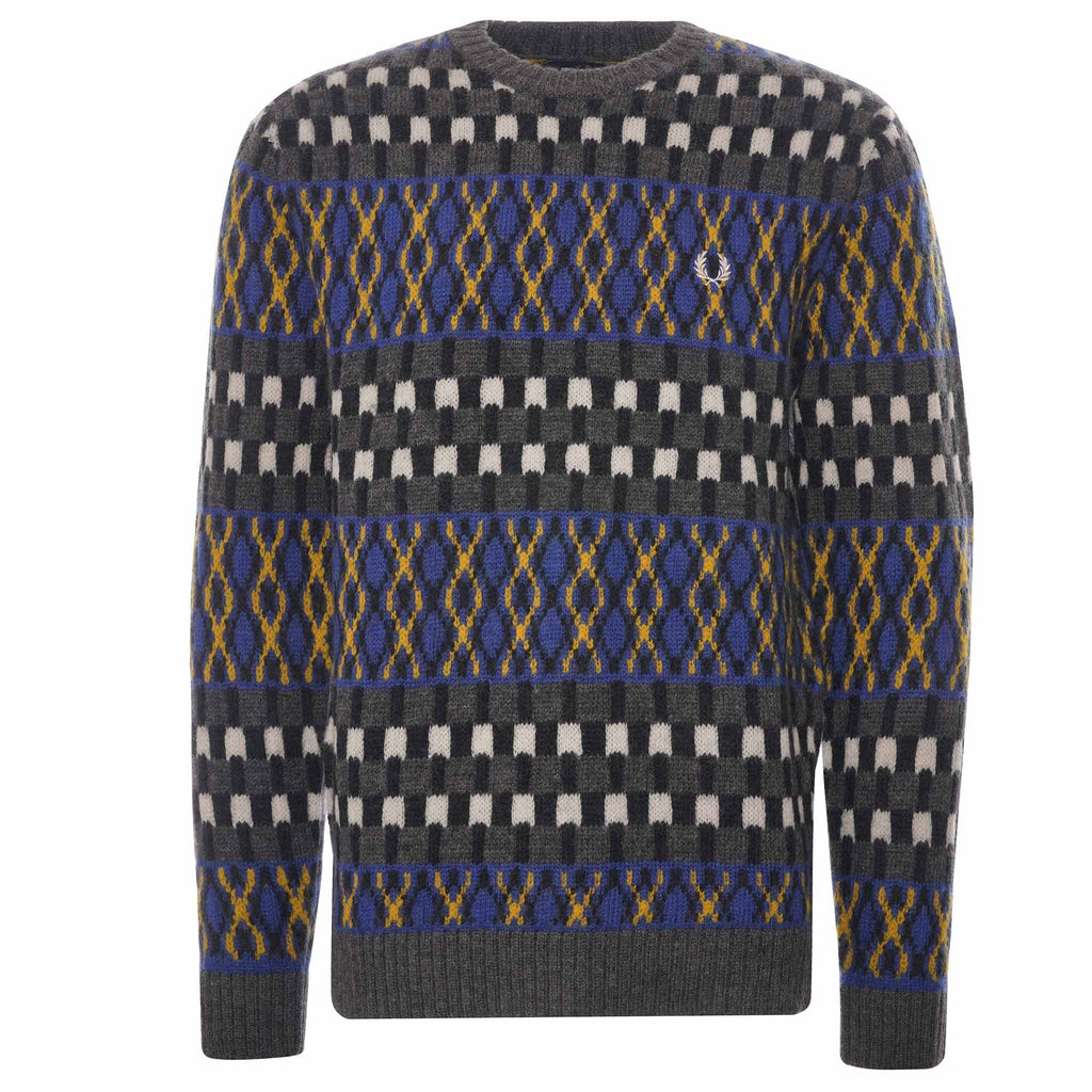 Fred Perry Fair Isle British Wool Jumper - 1964 Royal