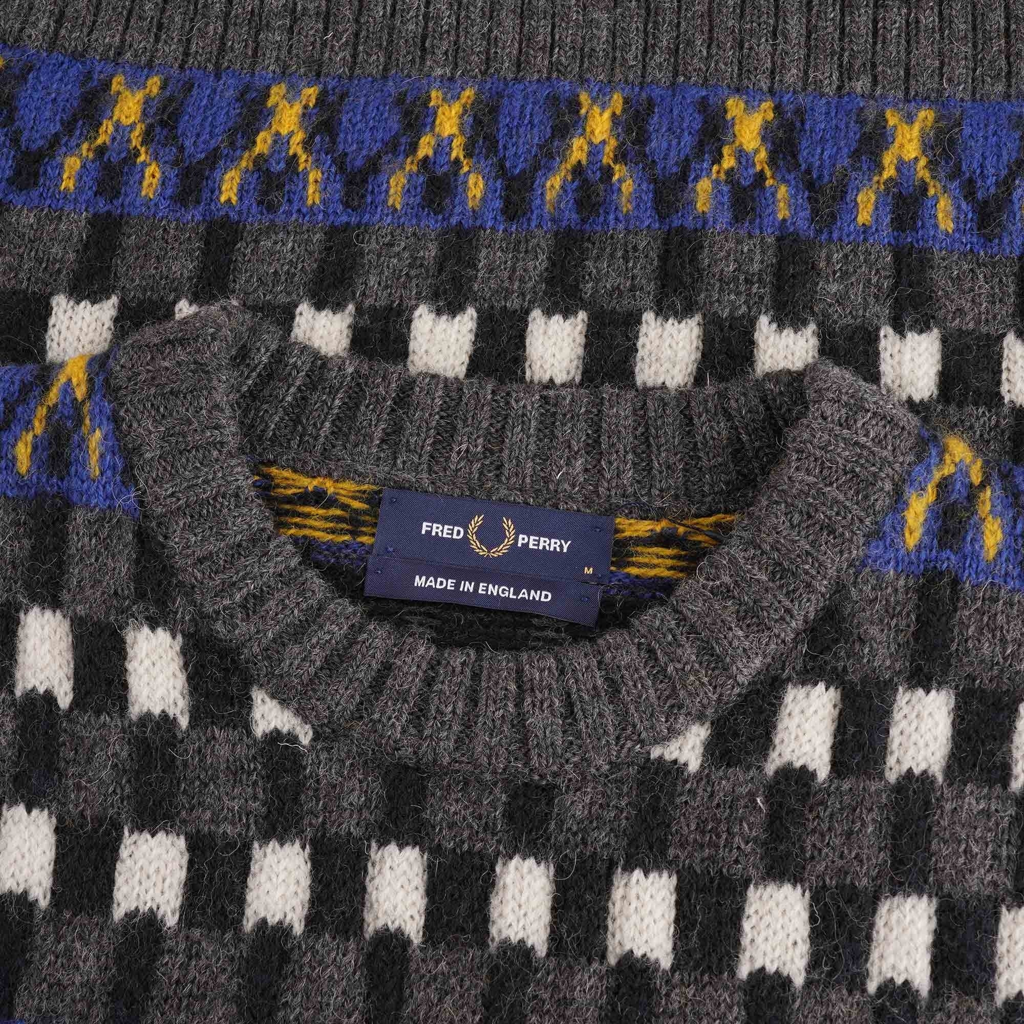 Fred Perry Fair Isle British Wool Jumper - 1964 Royal
