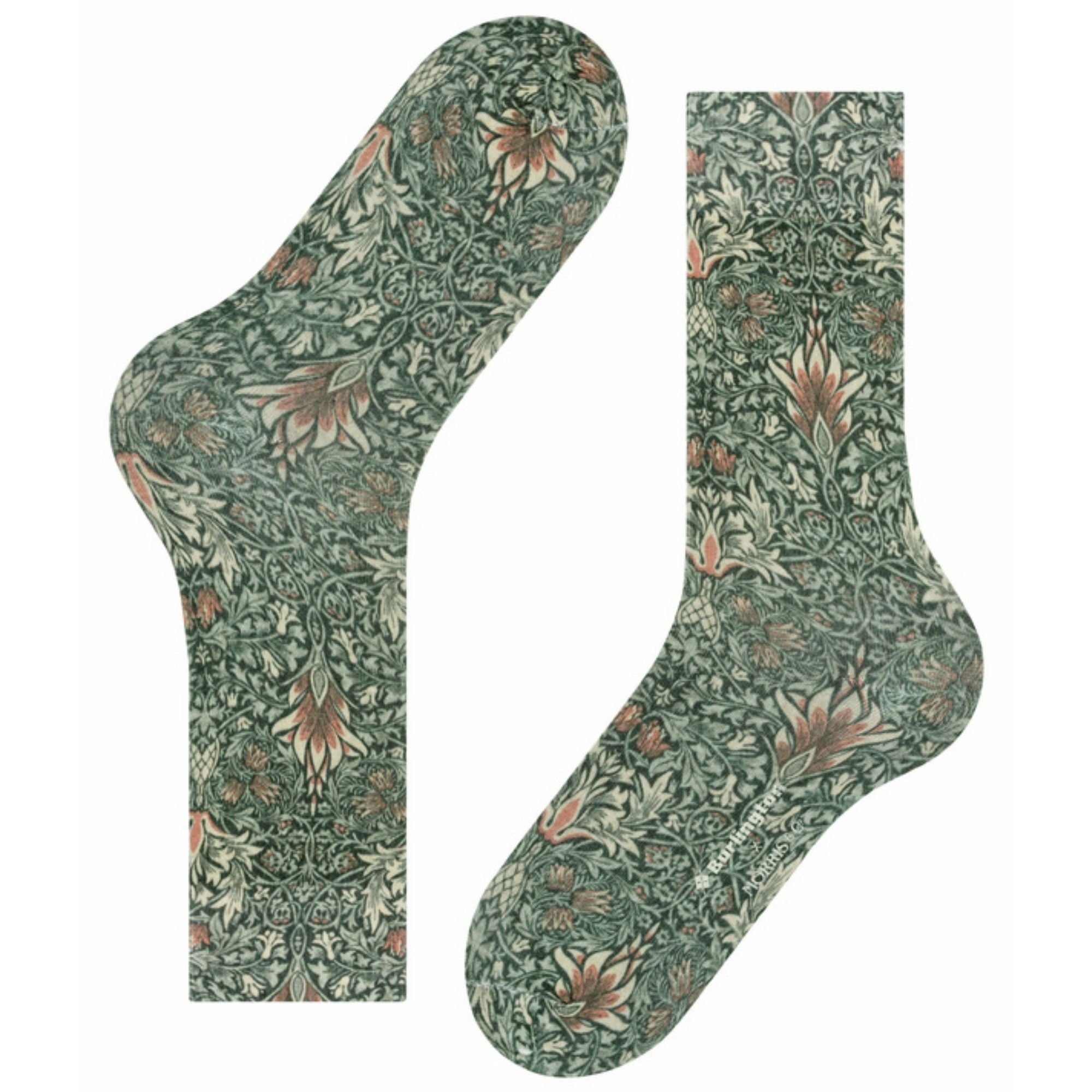 Burlington Socks x Morris & Co Snakeshead Socks - Smoke Blue
