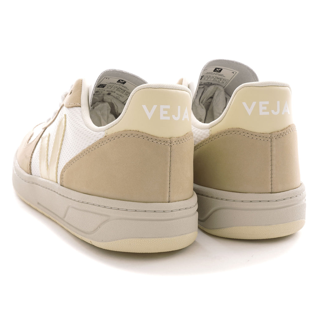 Veja Womens V-10 B-Mesh - White/Butter/Almond