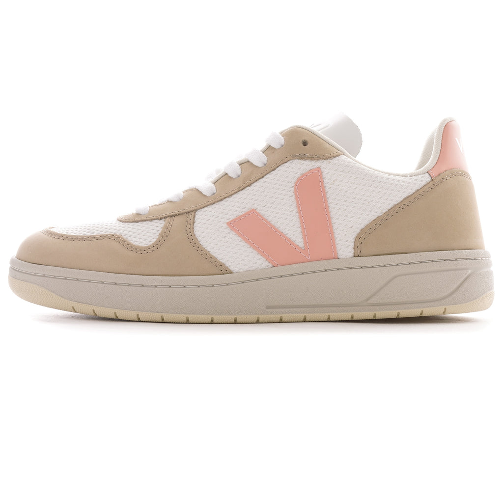 Veja Womens V-10 B-Mesh - White/Bellini/Almond