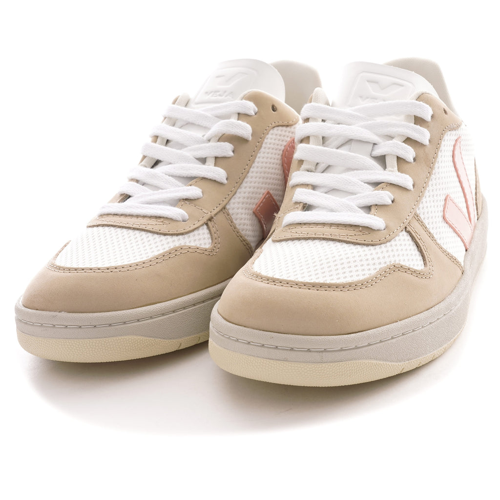 Veja Womens V-10 B-Mesh - White/Bellini/Almond