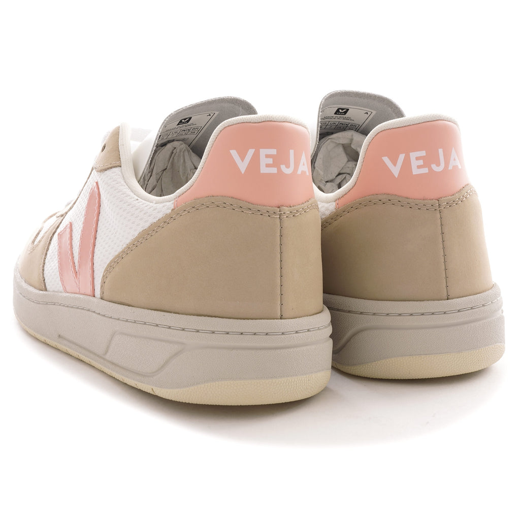 Veja Womens V-10 B-Mesh - White/Bellini/Almond