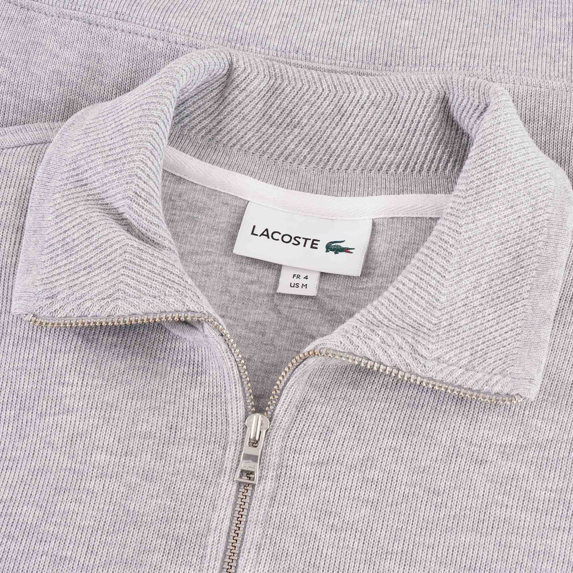 1/4 Zip Stand-Up Collar Sweatshirt - Grey