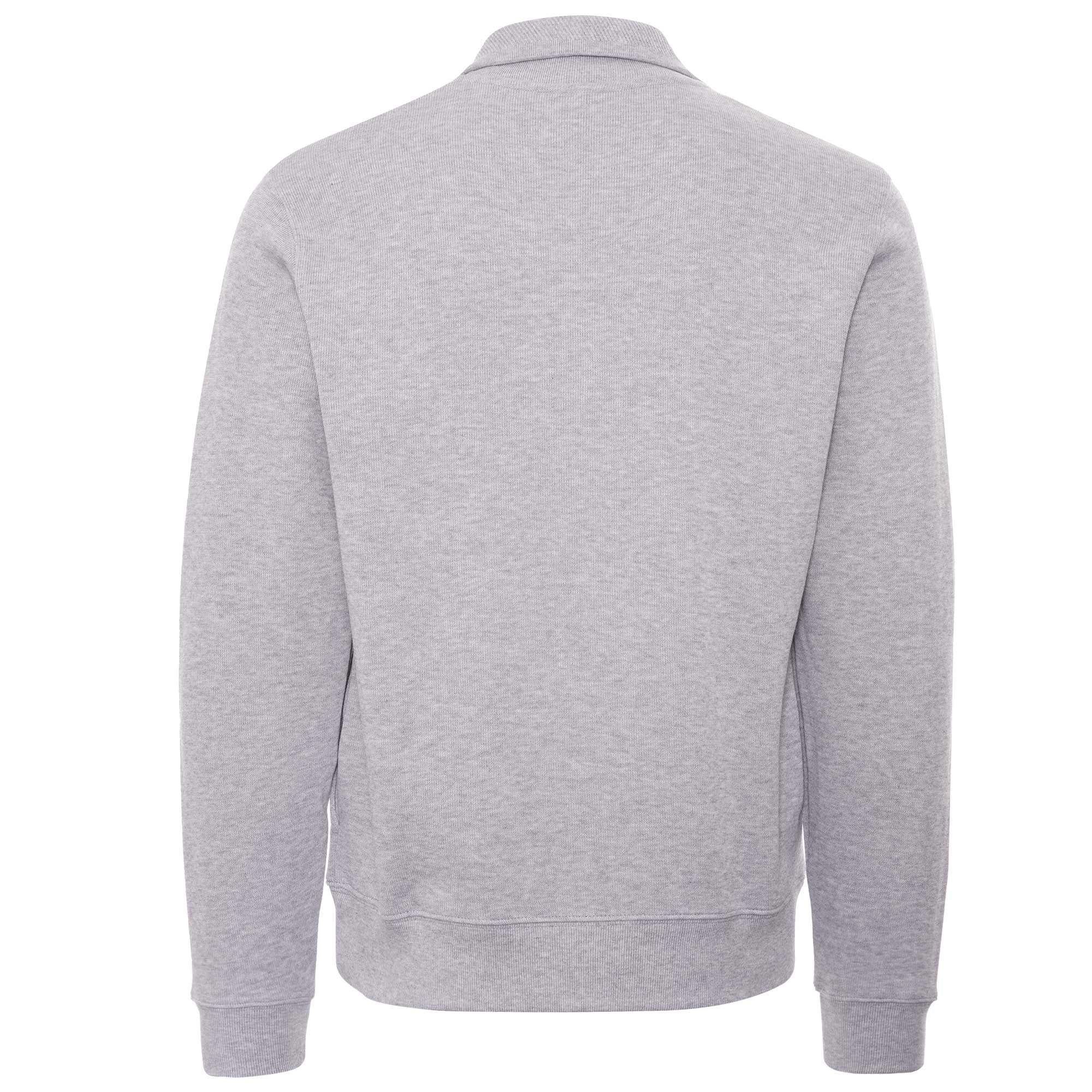 1/4 Zip Stand-Up Collar Sweatshirt - Grey