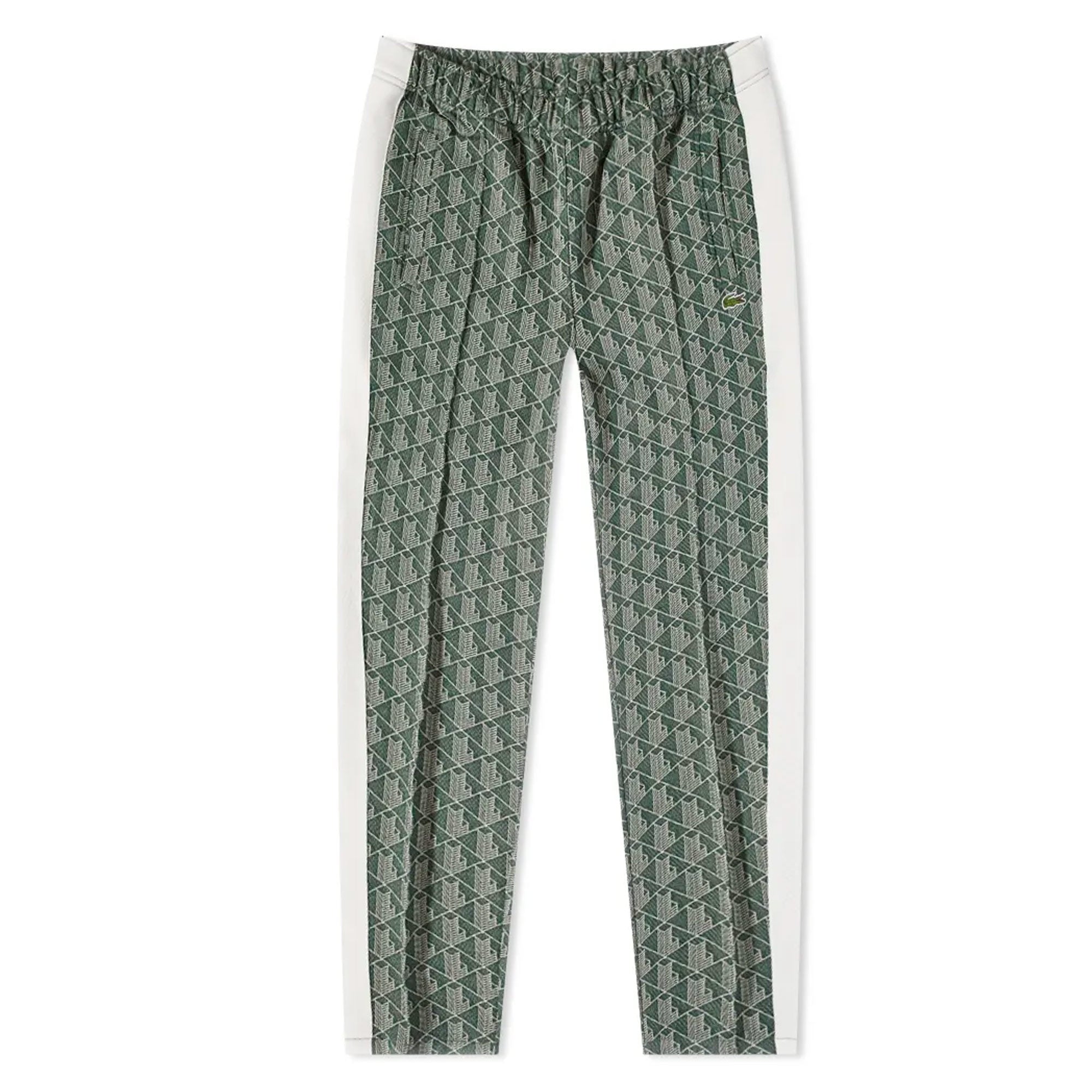 Lacoste Diamond Geometric Track Pant - Vert/Beige