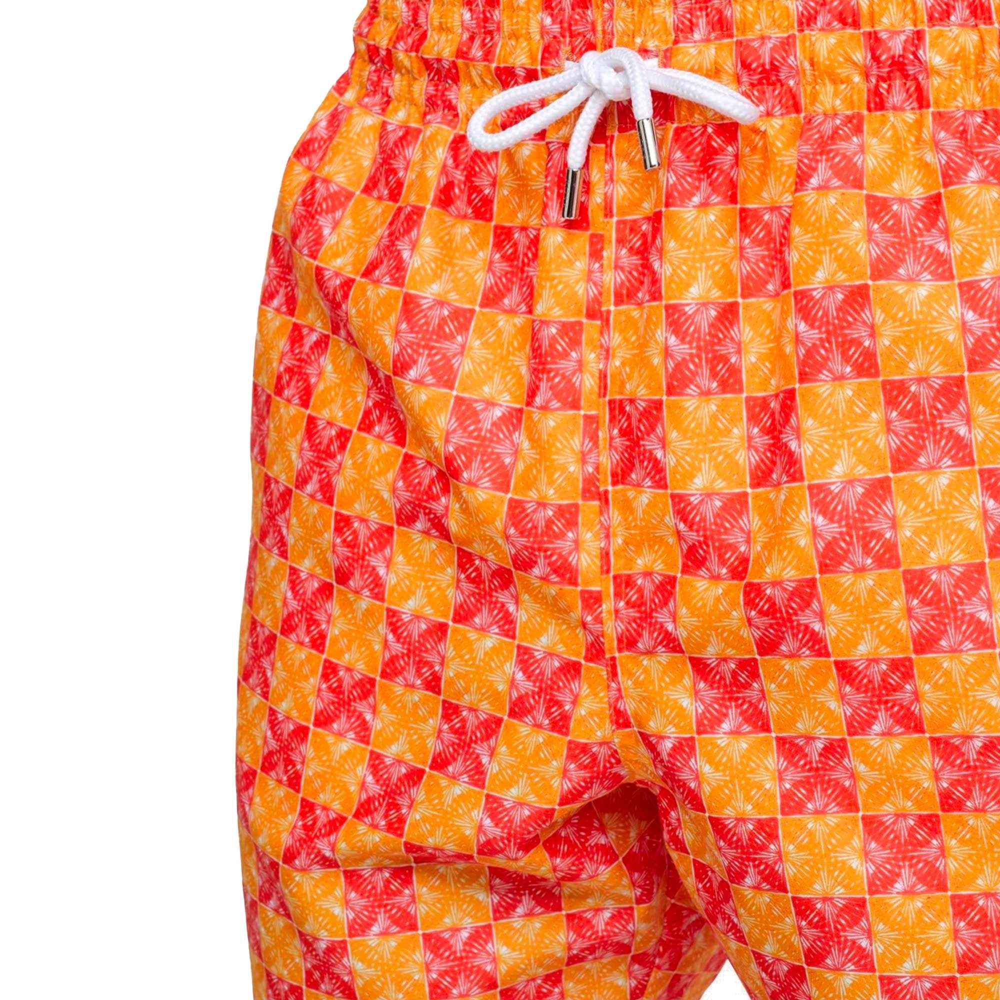 Derek Rose Tropez 11 Swim Shorts - Red/Orange