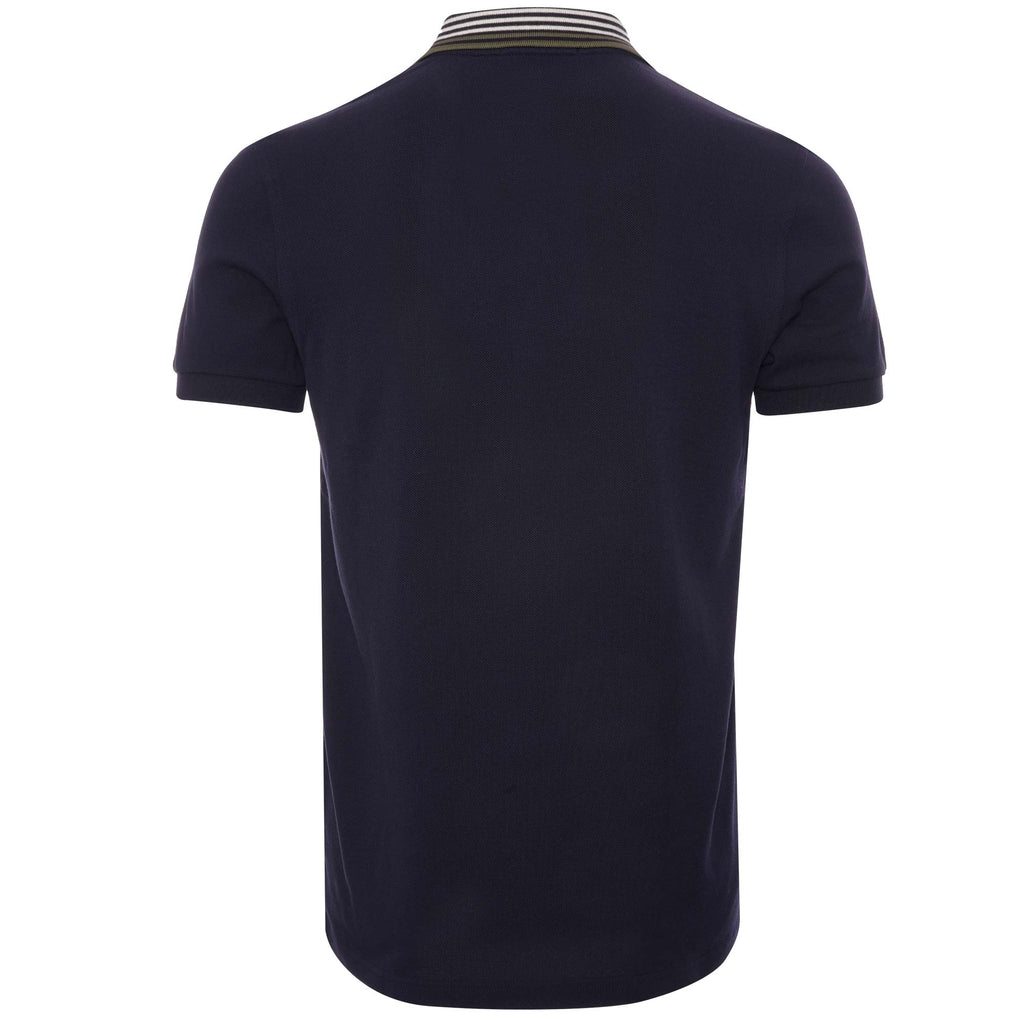 Fred Perry Striped Collar Polo Shirt - Dark Navy