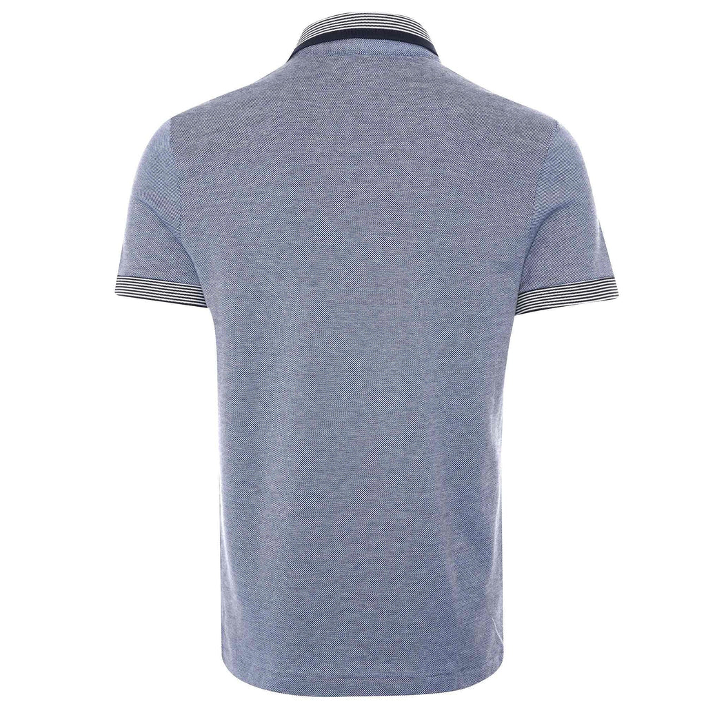 Lacoste Striped Finishes Cotton Polo Shirt - Blue