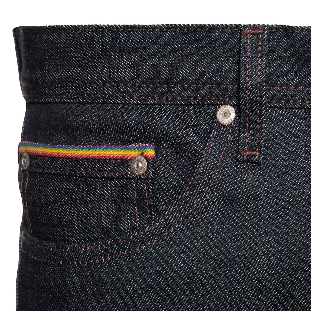 Naked and Famous Denim Weird Guy New Rainbow Core Selvedge - Indigo