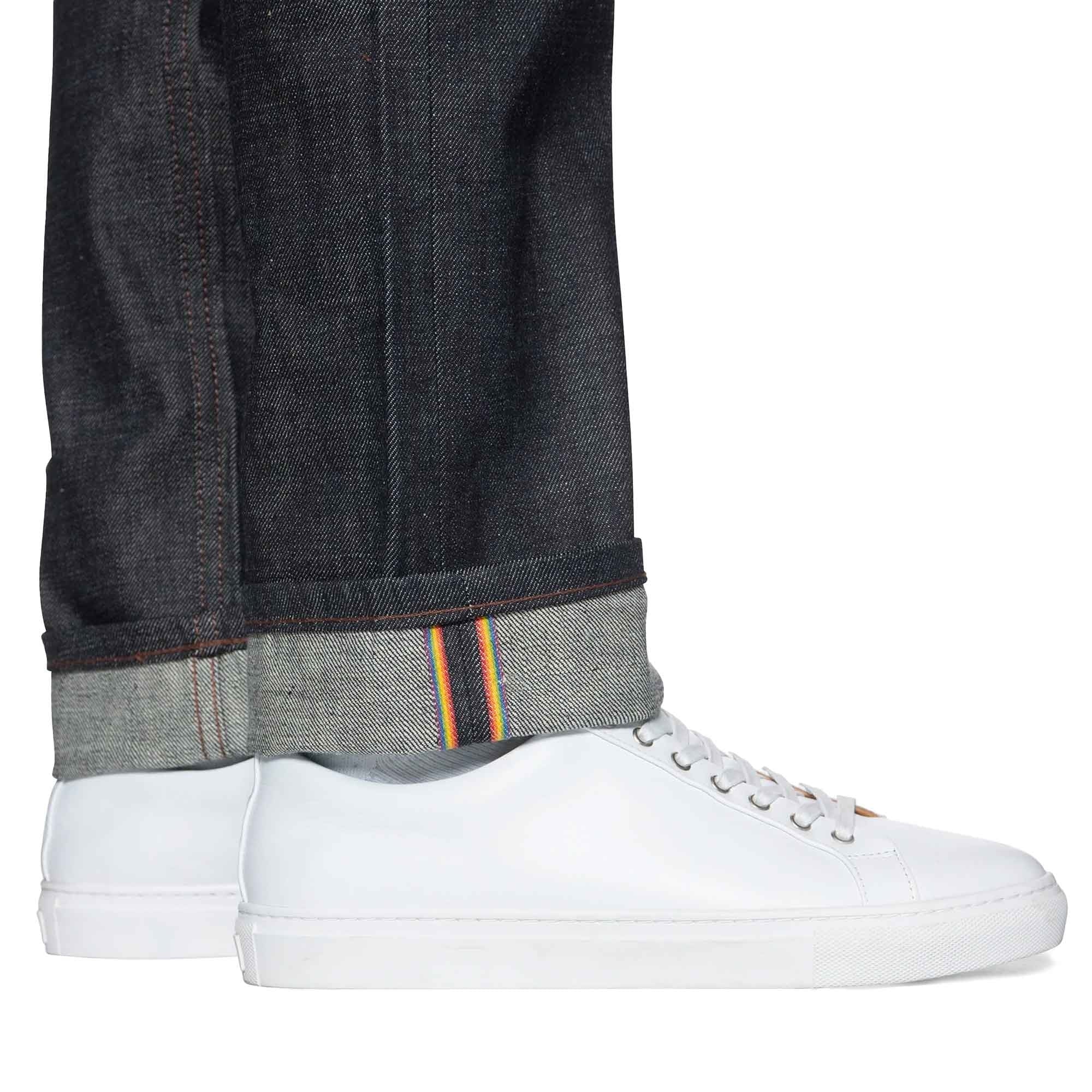 Naked and Famous Denim Weird Guy New Rainbow Core Selvedge - Indigo