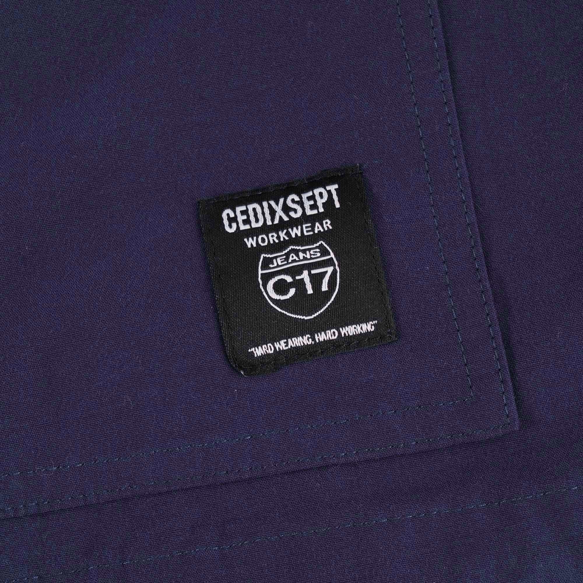 C17 Jeans Solid Mock Jacket - Navy