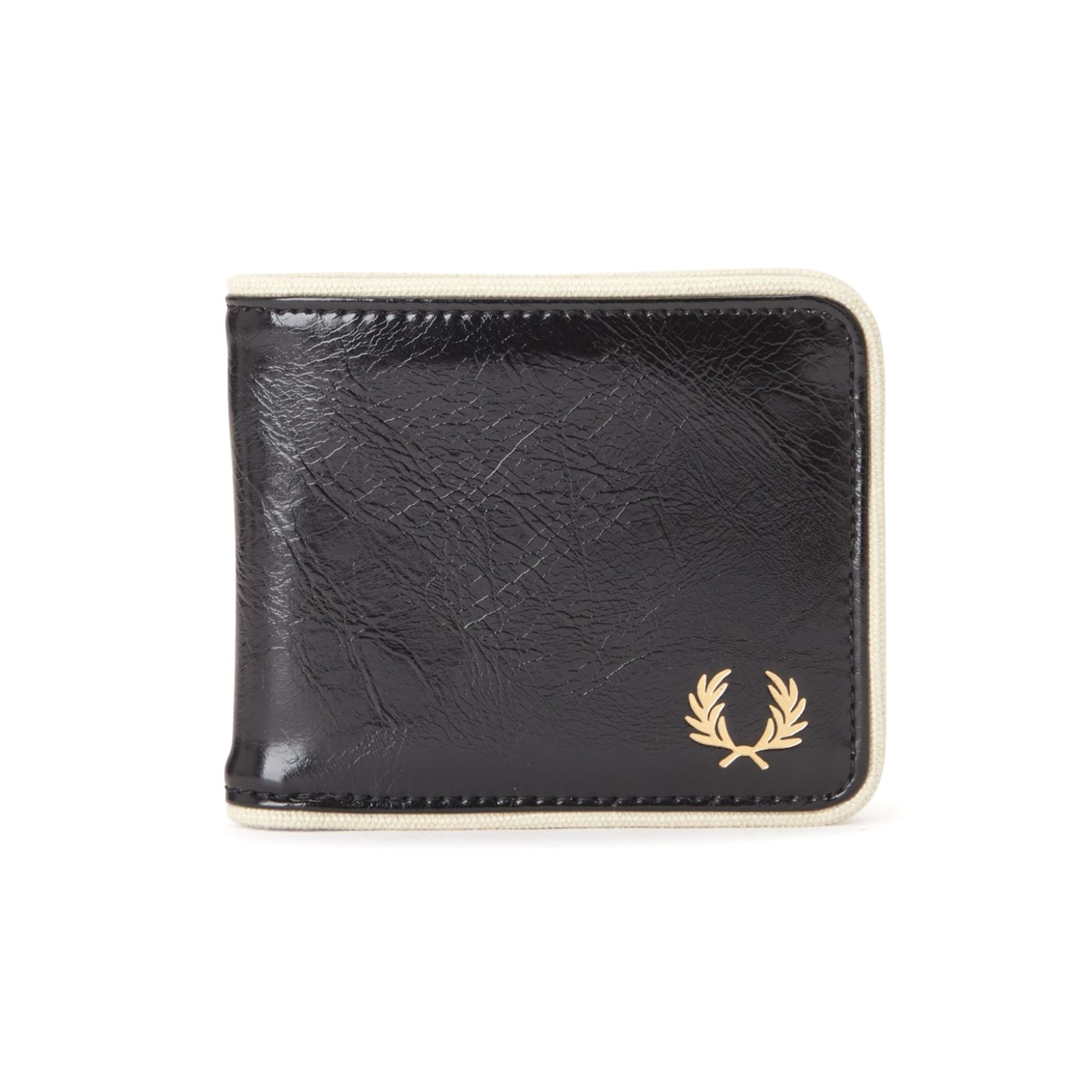 Fred Perry Classic Billfold Wallet - Black/Ecru