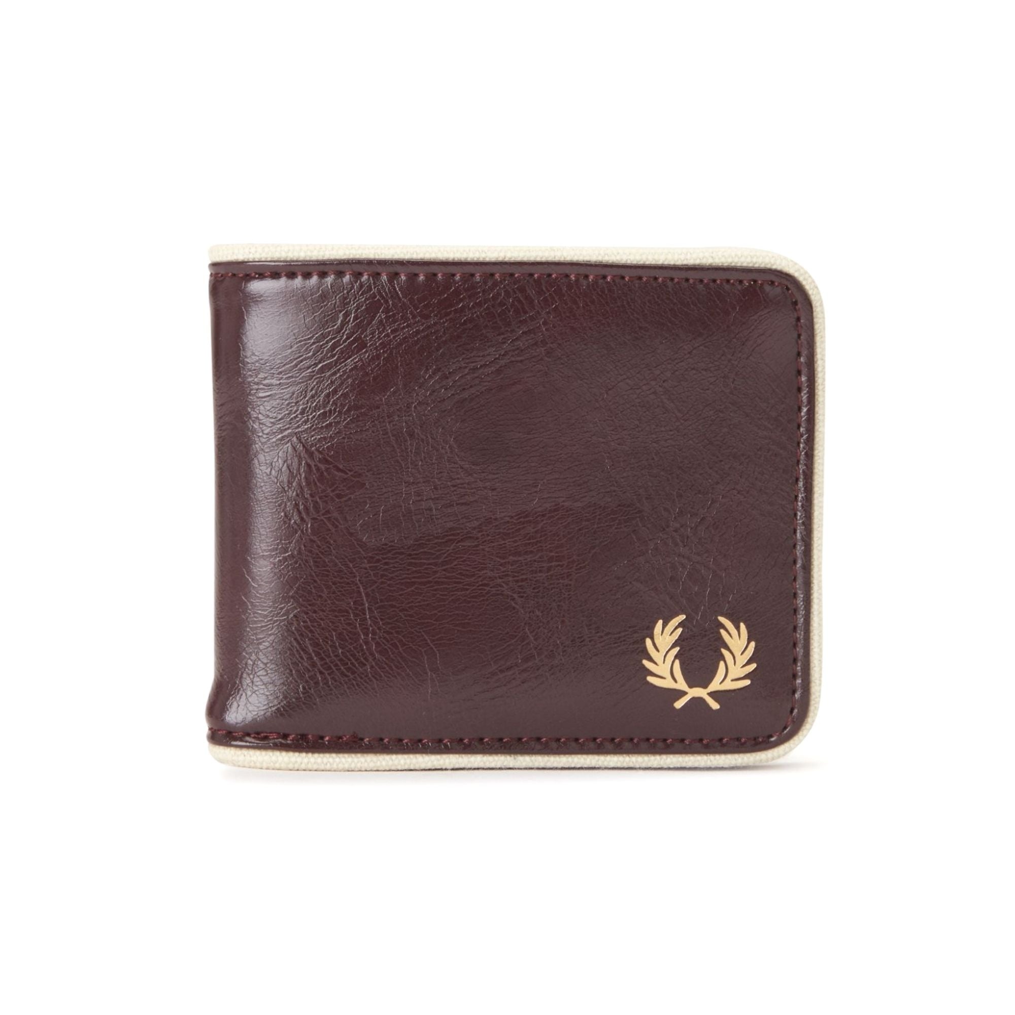 Fred Perry Classic Billfold Wallet - Port/Ecru