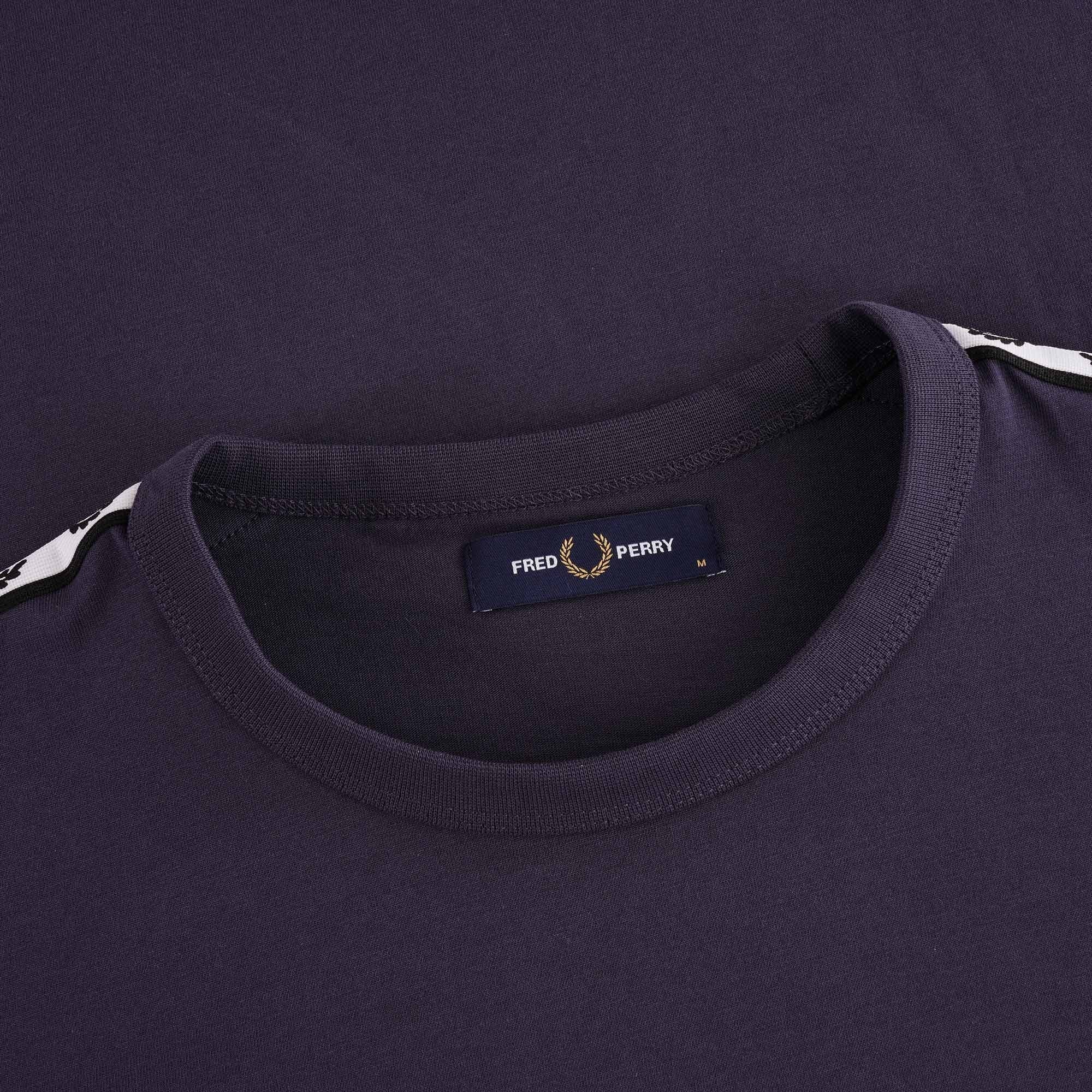 Fred Perry Taped Ringer T-Shirt - Graphite