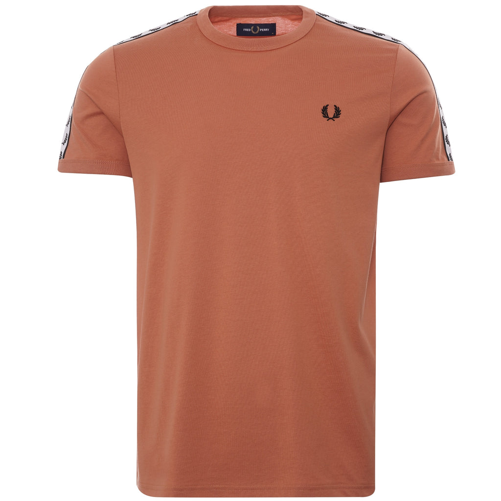 Fred Perry Taped Ringer T-Shirt - Court Clay