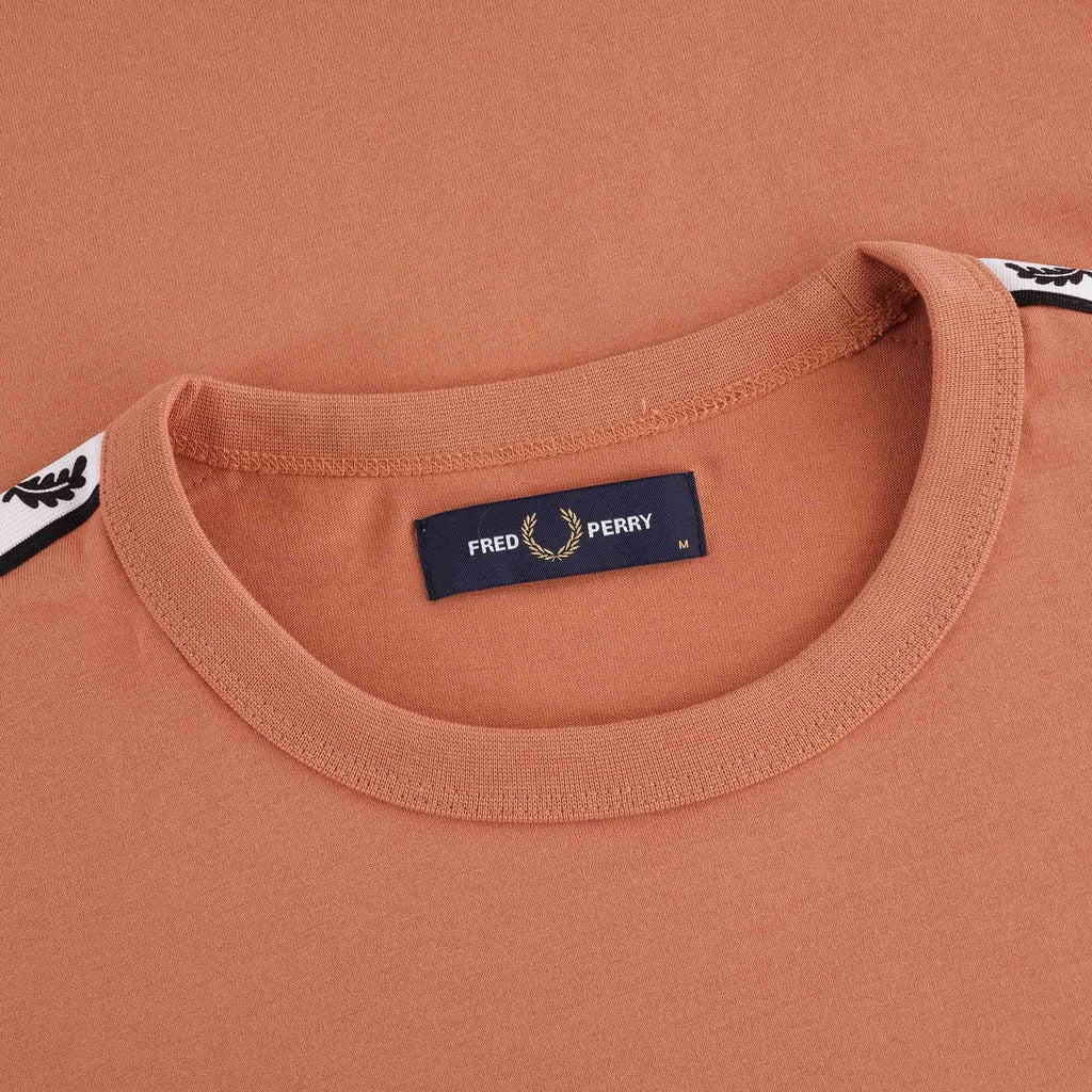 Fred Perry Taped Ringer T-Shirt - Court Clay
