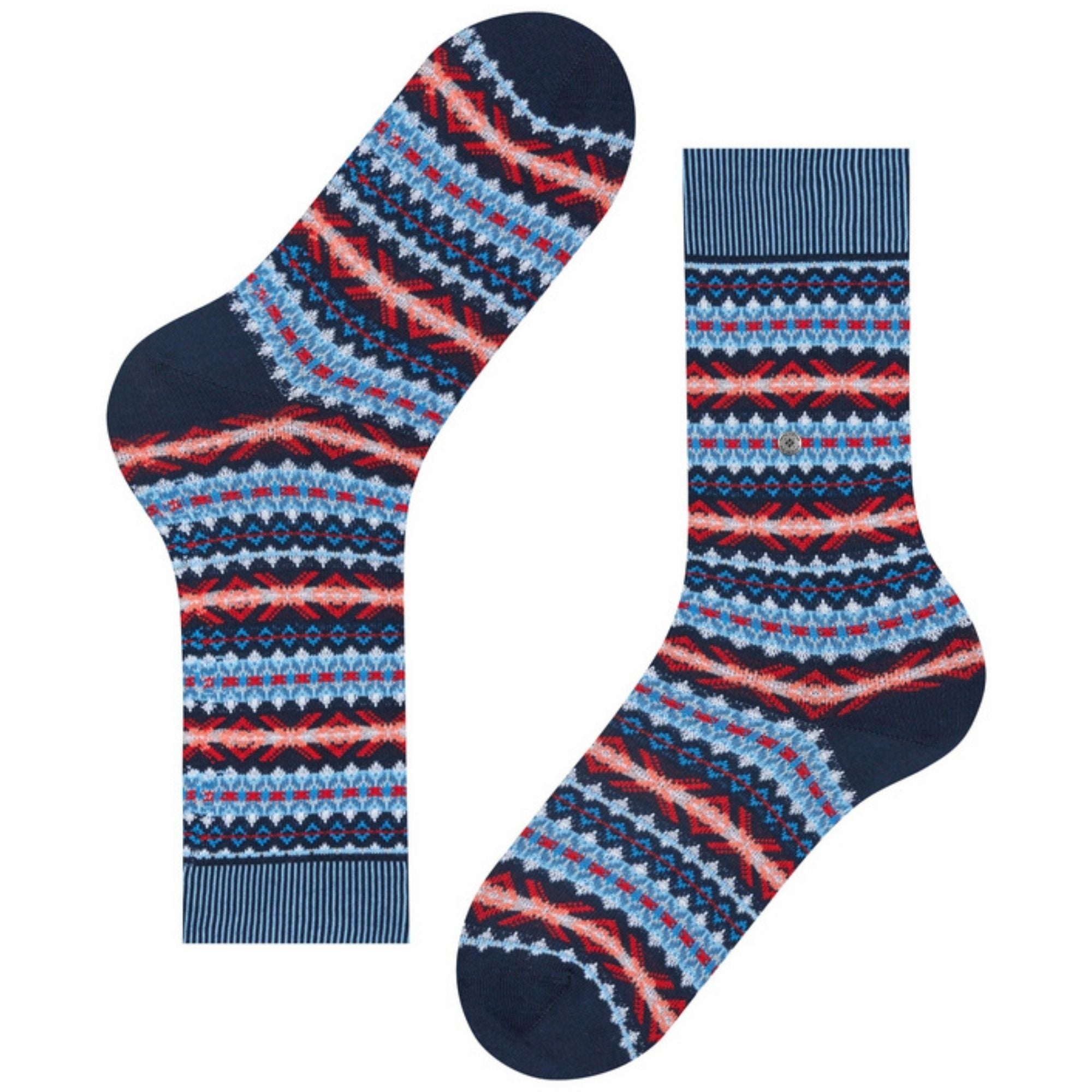 Burlington Socks Fair Isle Men Socks - Marine