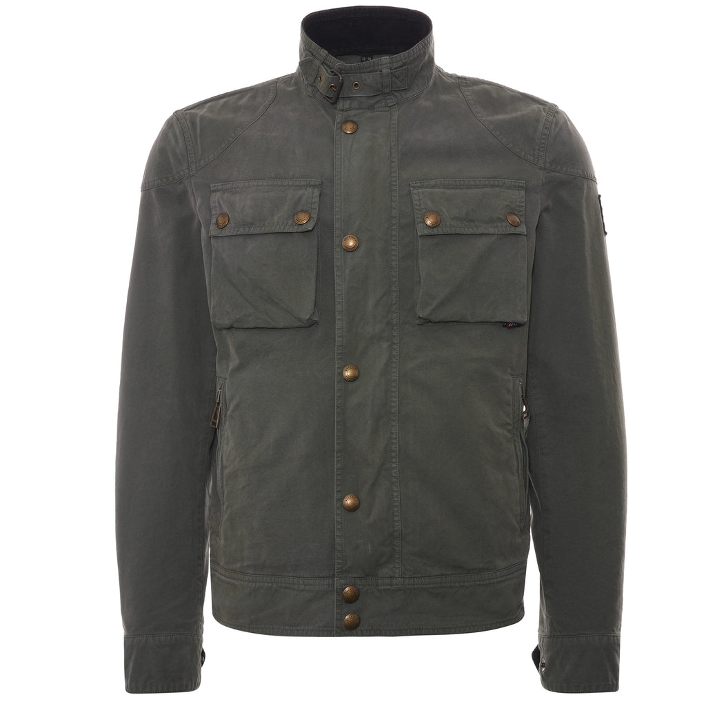 Belstaff Racemaster Cotton Jacket - Pewter Green