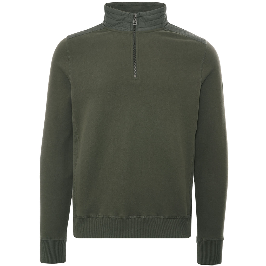 Jaxon Quarter Zip Sweatshirt - Pewter Green