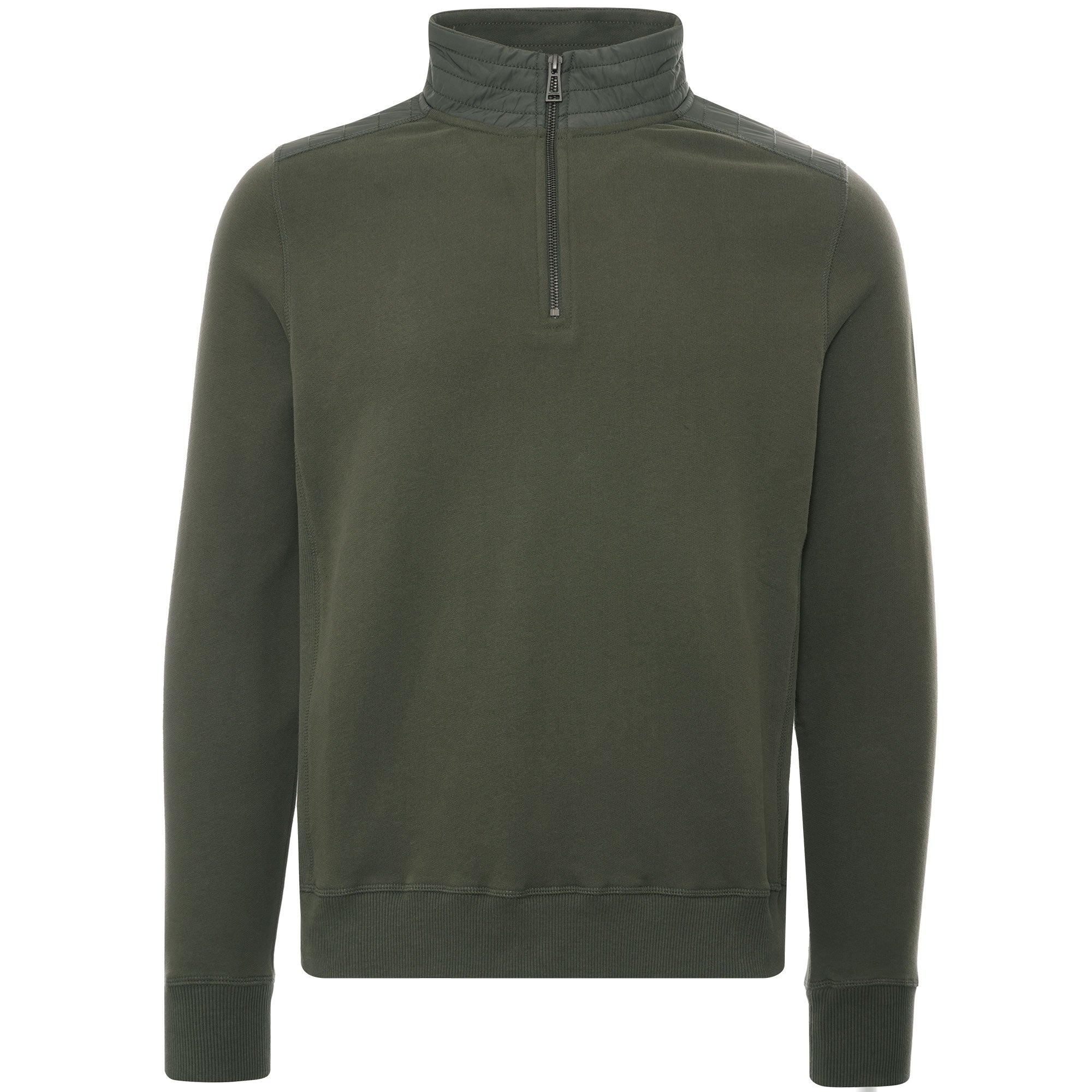 Jaxon Quarter Zip Sweatshirt - Pewter Green