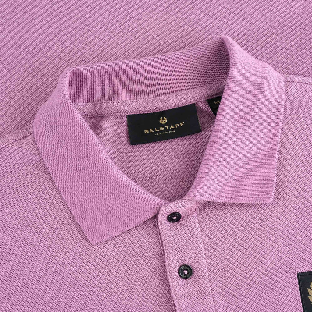 Belstaff Cotton Pique Patch Polo Shirt - Lavender