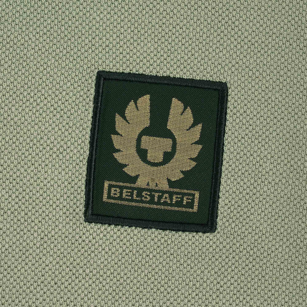 Belstaff Cotton Pique Patch Polo Shirt - Laurel Green