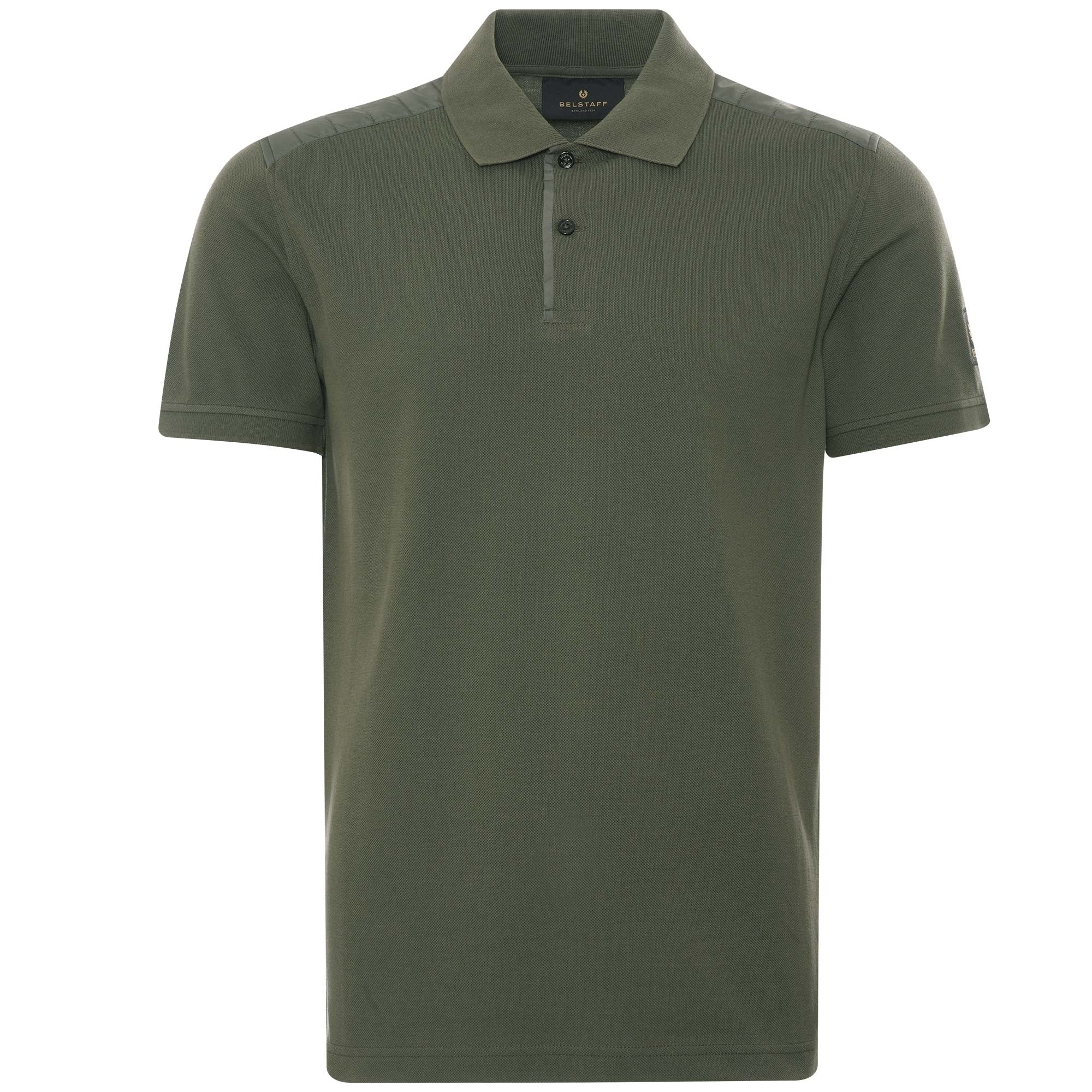 Belstaff Cotton Pique Racing Polo Shirt - Pewter Green