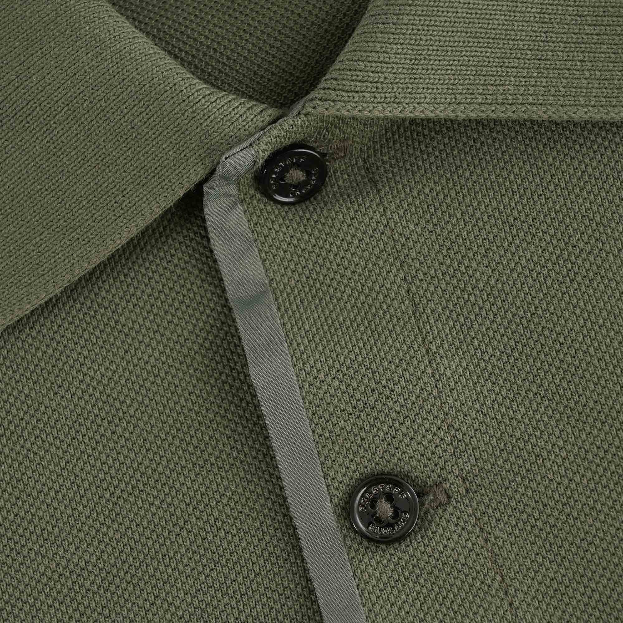 Belstaff Cotton Pique Racing Polo Shirt - Pewter Green