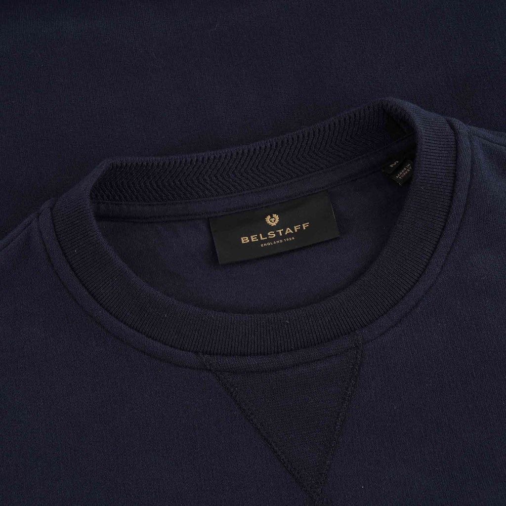 Belstaff Cotton Fleece Crew Sweatshirt - Ink
