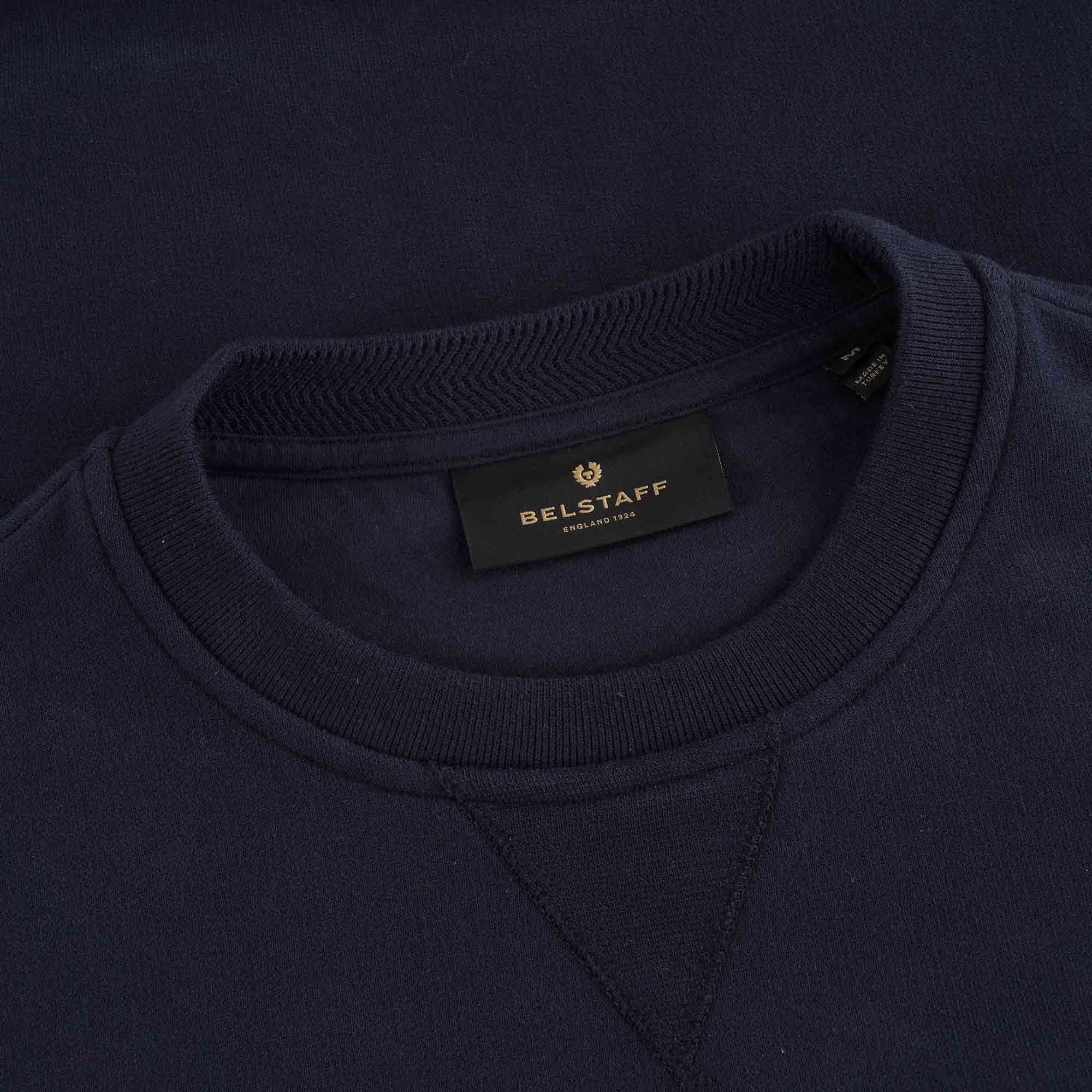 Belstaff Cotton Fleece Crew Sweatshirt - Ink