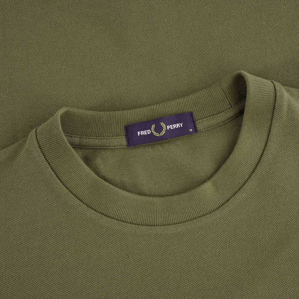 Fred Perry Pocket Detail Piqu T-Shirt - Military Green