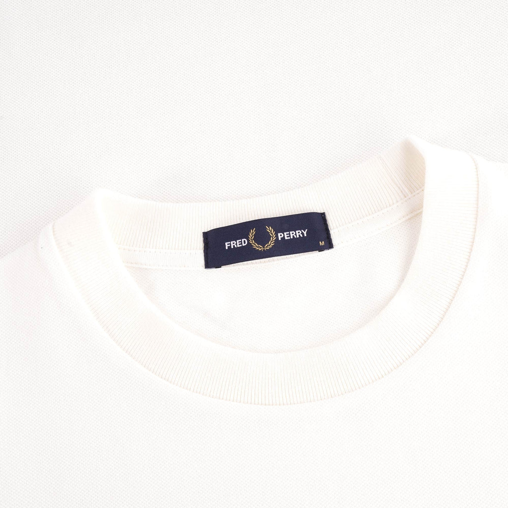 Fred Perry Pocket Detail Piqu T-Shirt - Snow White