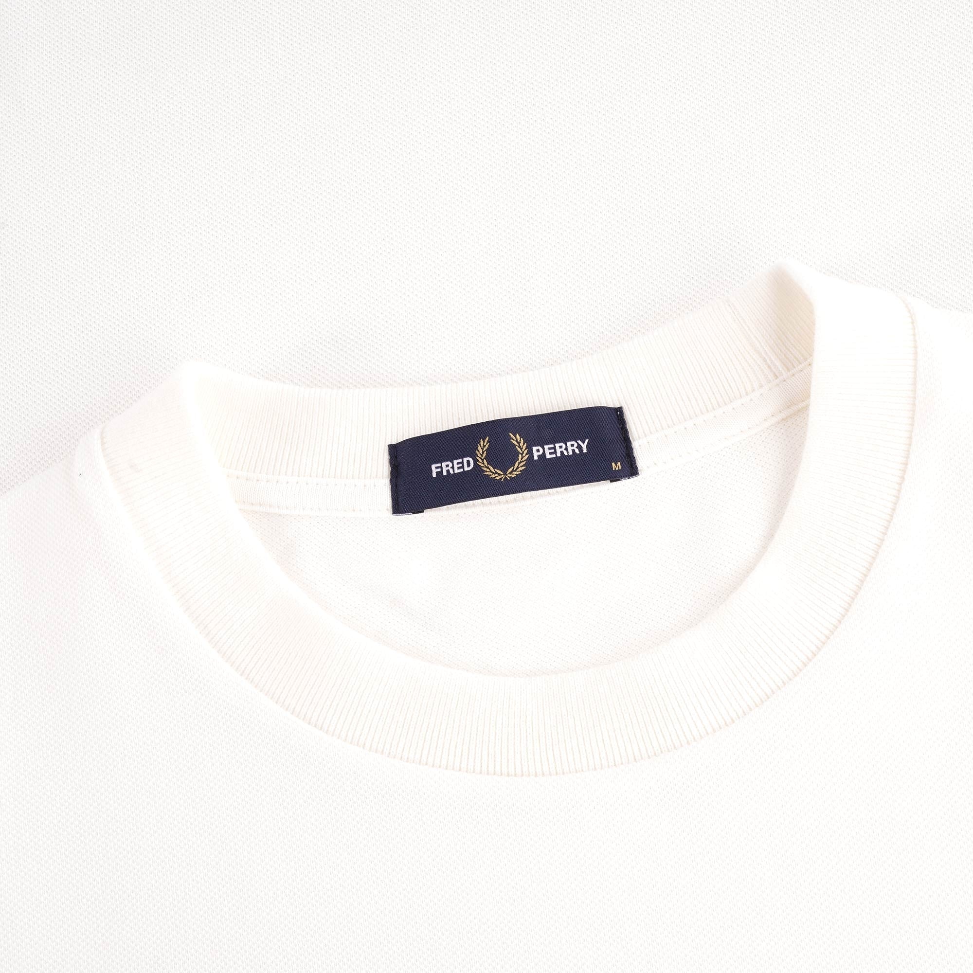 Fred Perry Pocket Detail Piqu T-Shirt - Snow White