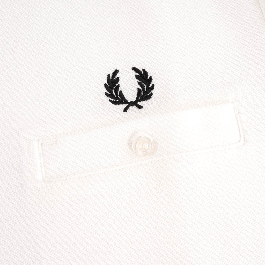 Fred Perry Pocket Detail Piqu T-Shirt - Snow White