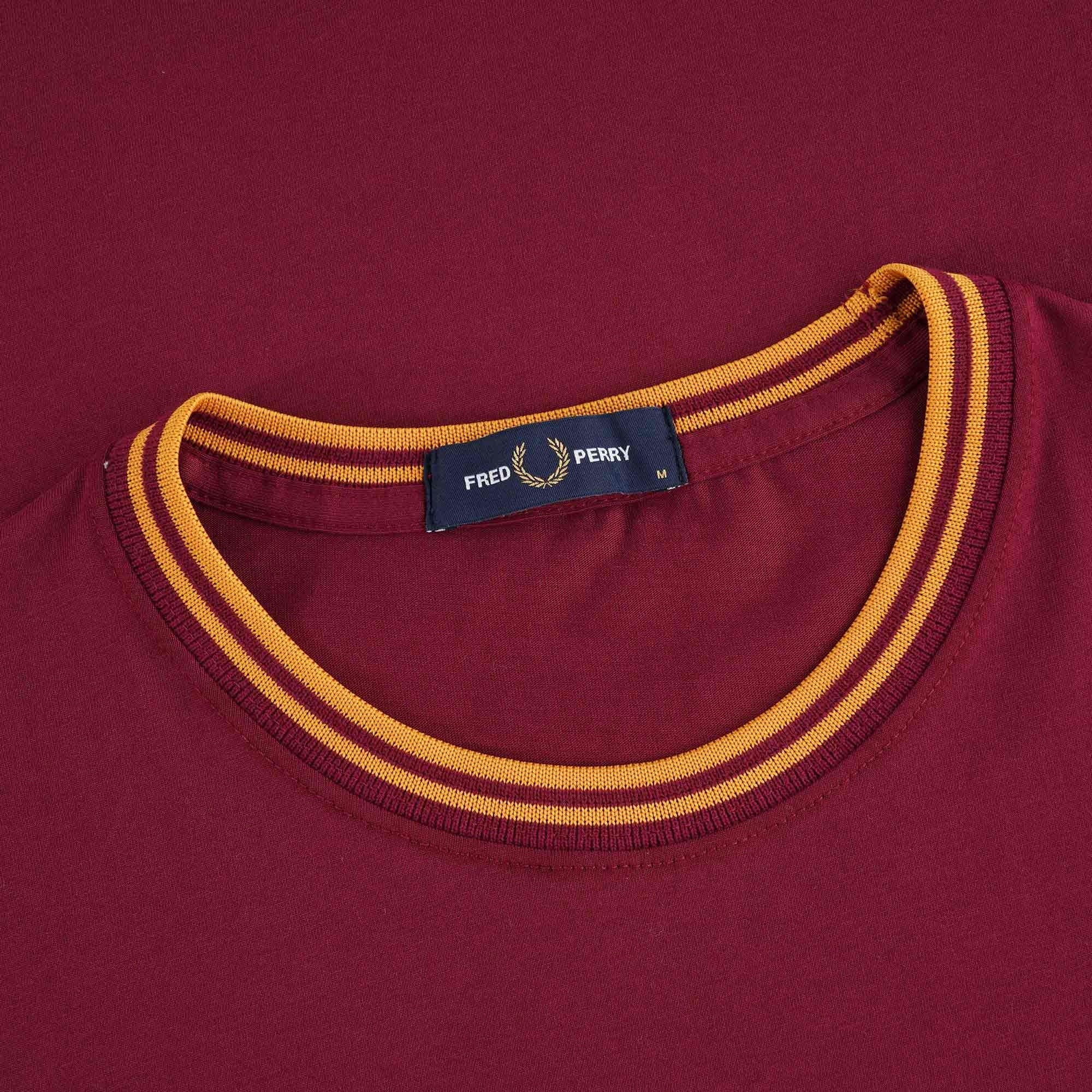 Fred Perry Twin Tipped T-Shirt - Tawny Port