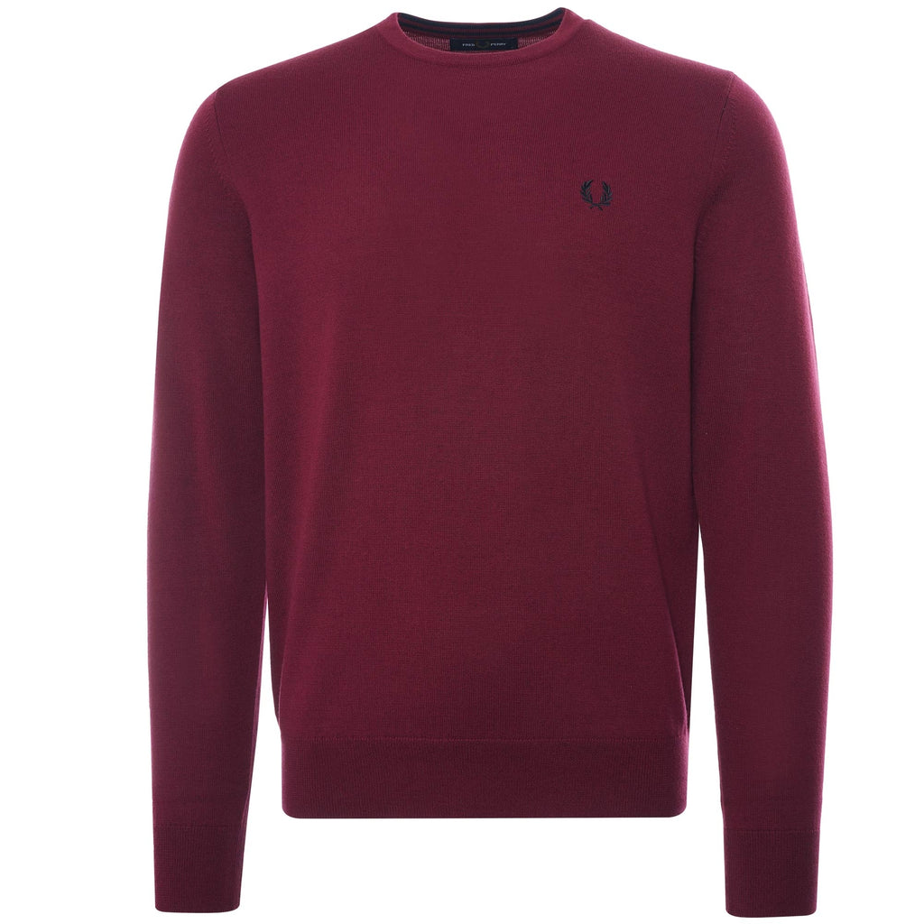 Fred Perry Classic Crew Neck Jumper - Tawny Port