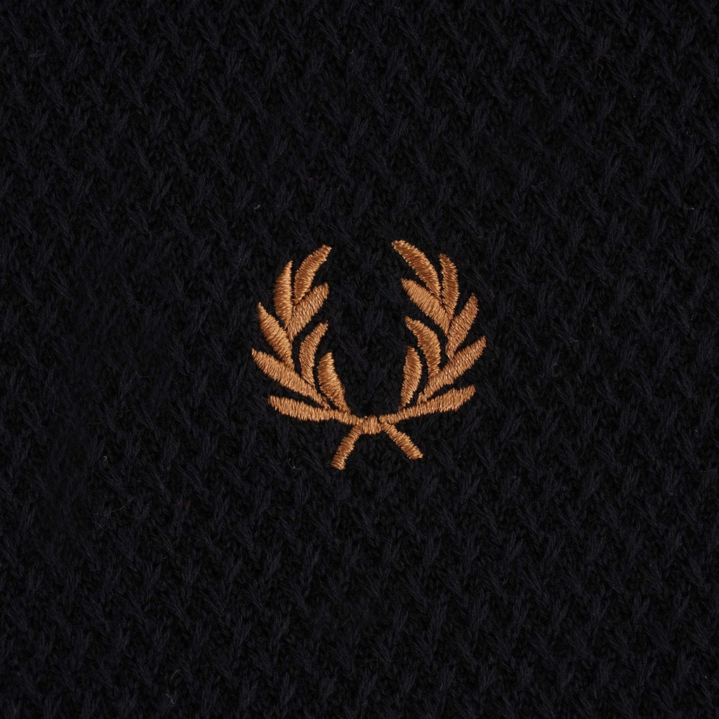 Fred Perry Double Trim Knitted T-Shirt - Black