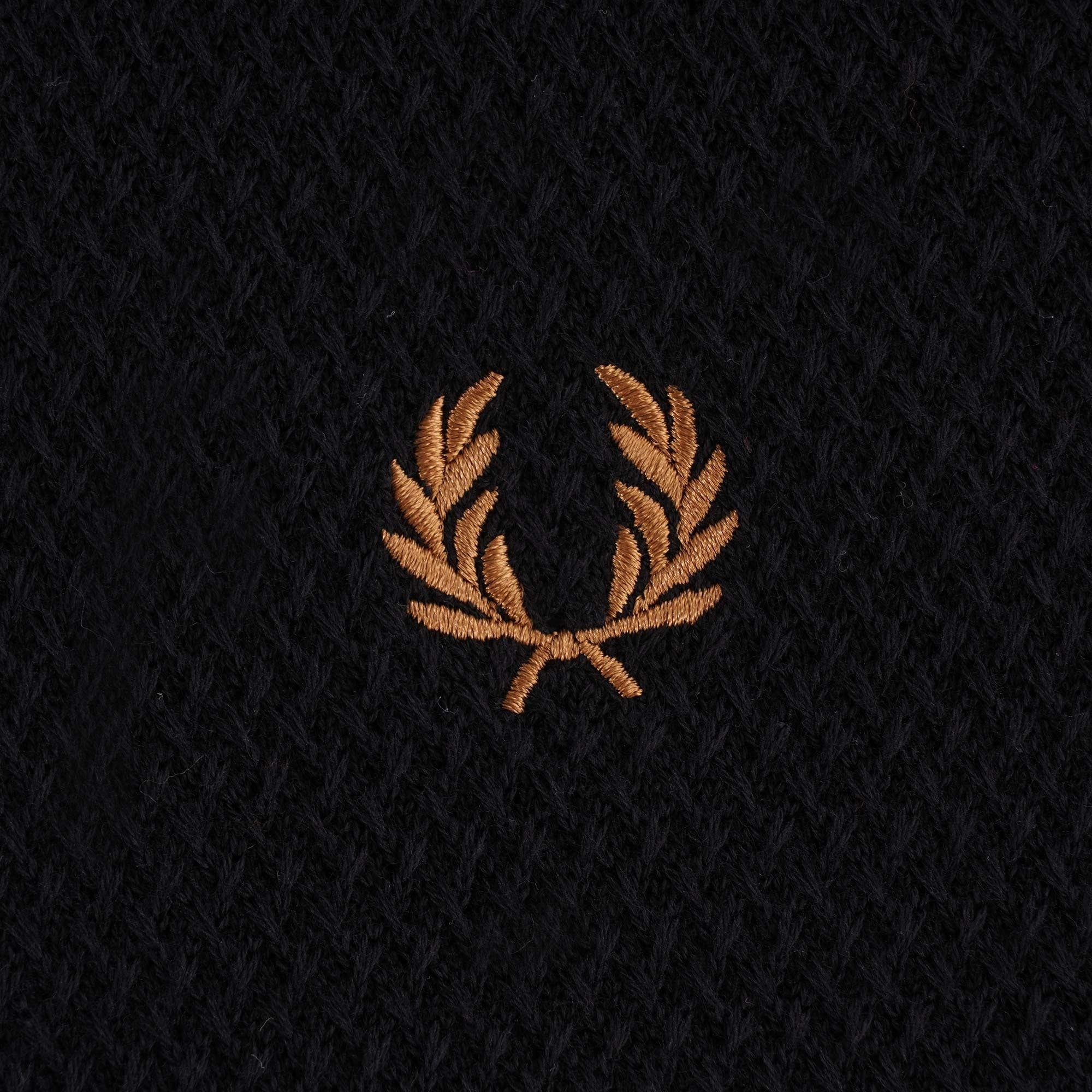Fred Perry Double Trim Knitted T-Shirt - Black
