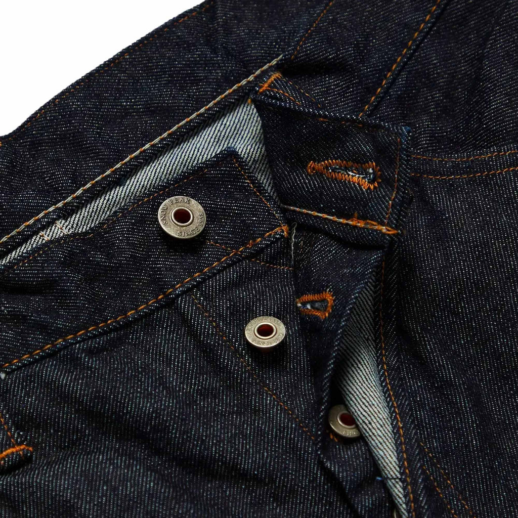 Snow Peak Straight-Leg Selvedge Recycled Jeans - Indigo