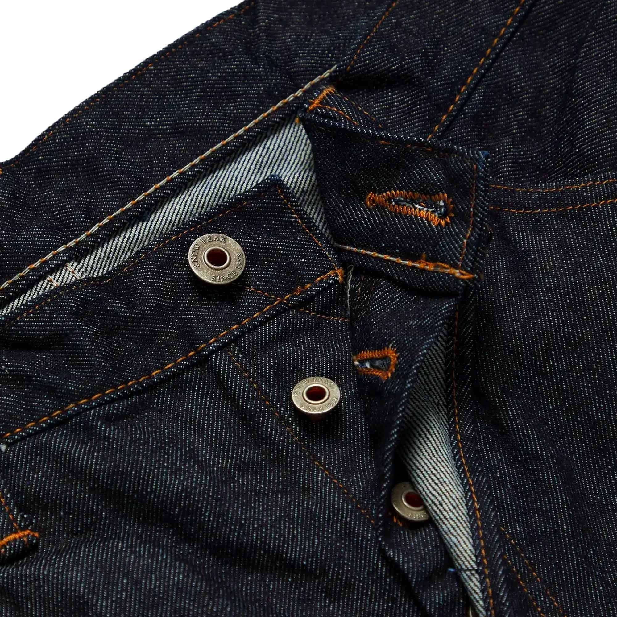Snow Peak Straight-Leg Selvedge Recycled Jeans - Indigo