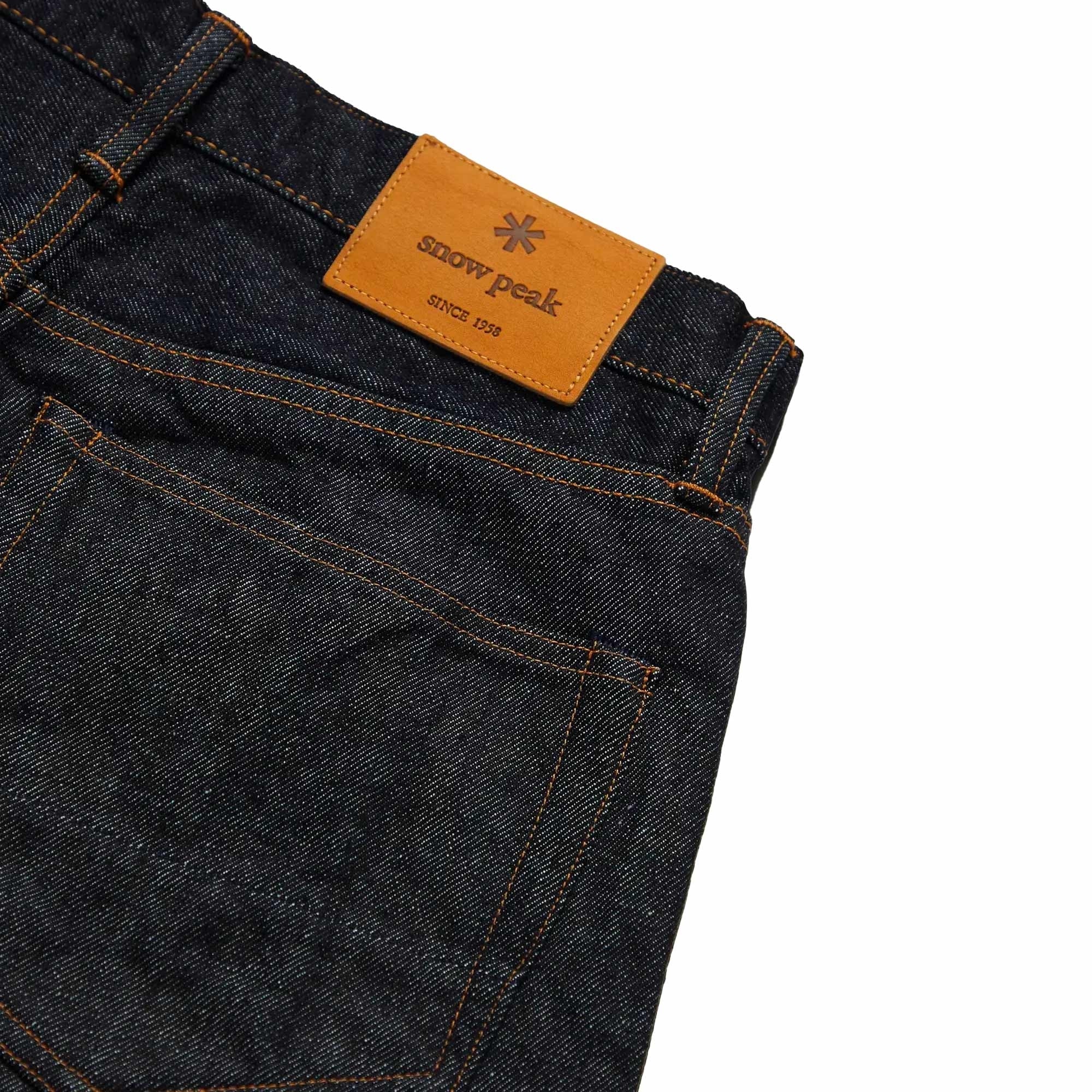 Snow Peak Straight-Leg Selvedge Recycled Jeans - Indigo