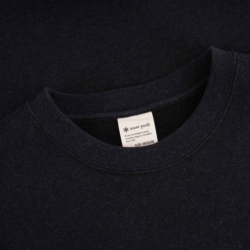 Snow Peak Heavy Recycled Cotton Crew Sweatshirt - Black