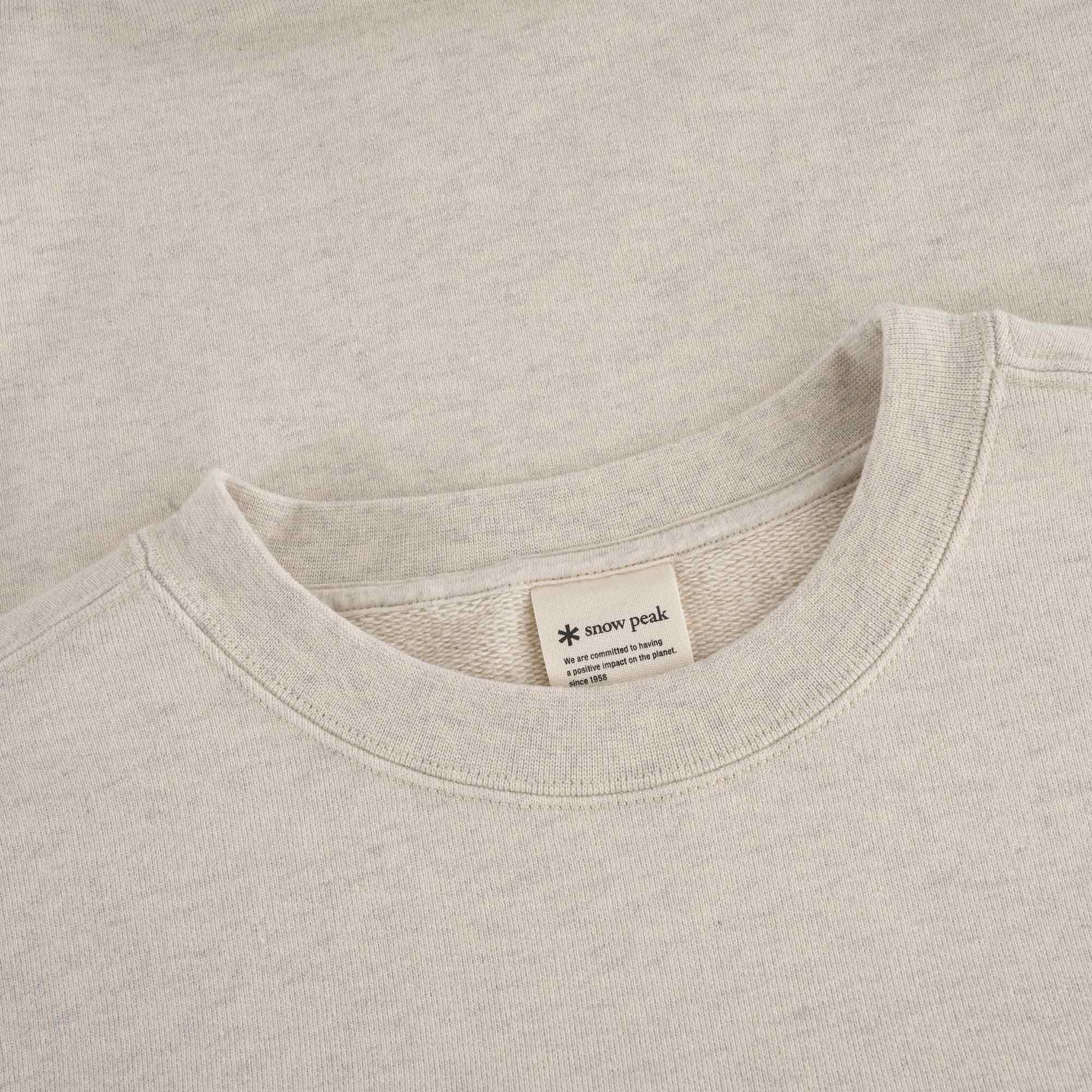 Snow Peak Heavy Recycled Cotton Crew Sweatshirt - Oatmeal