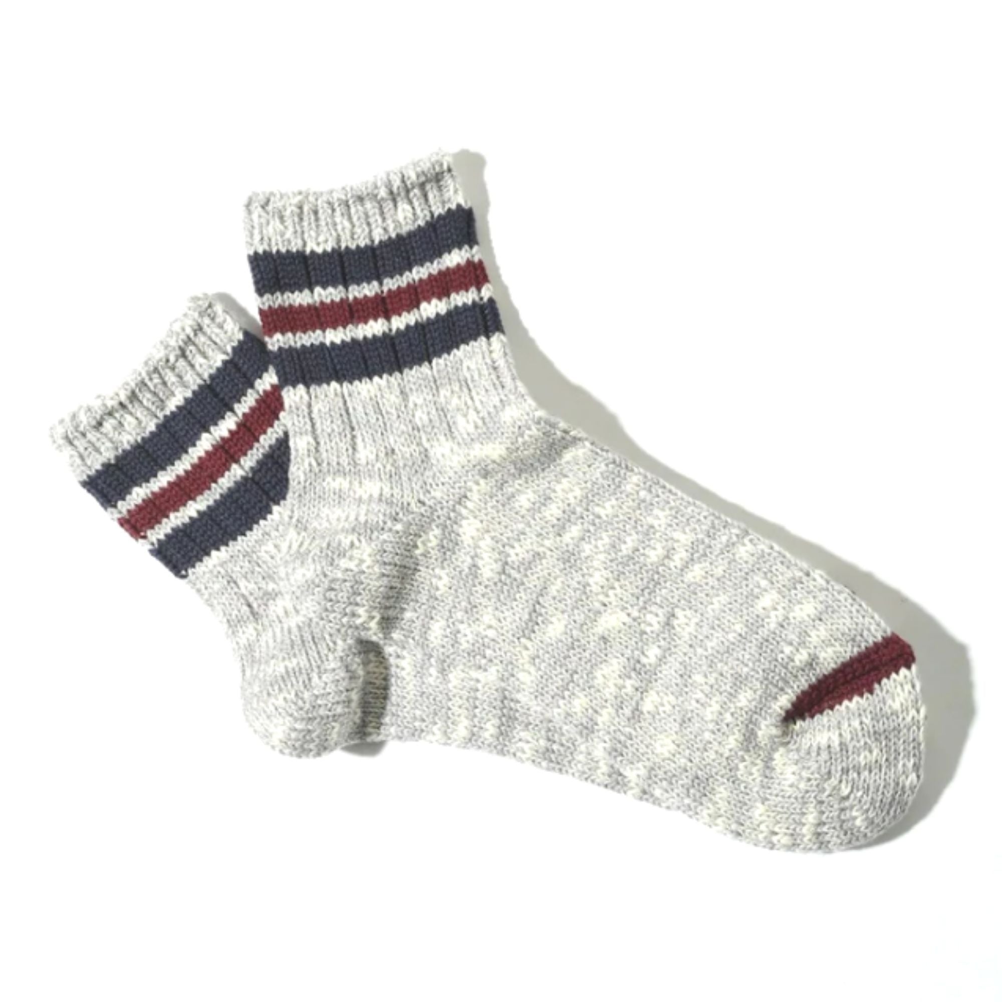 Anonymous Ism 3 Line Slub Crew Socks - Grey