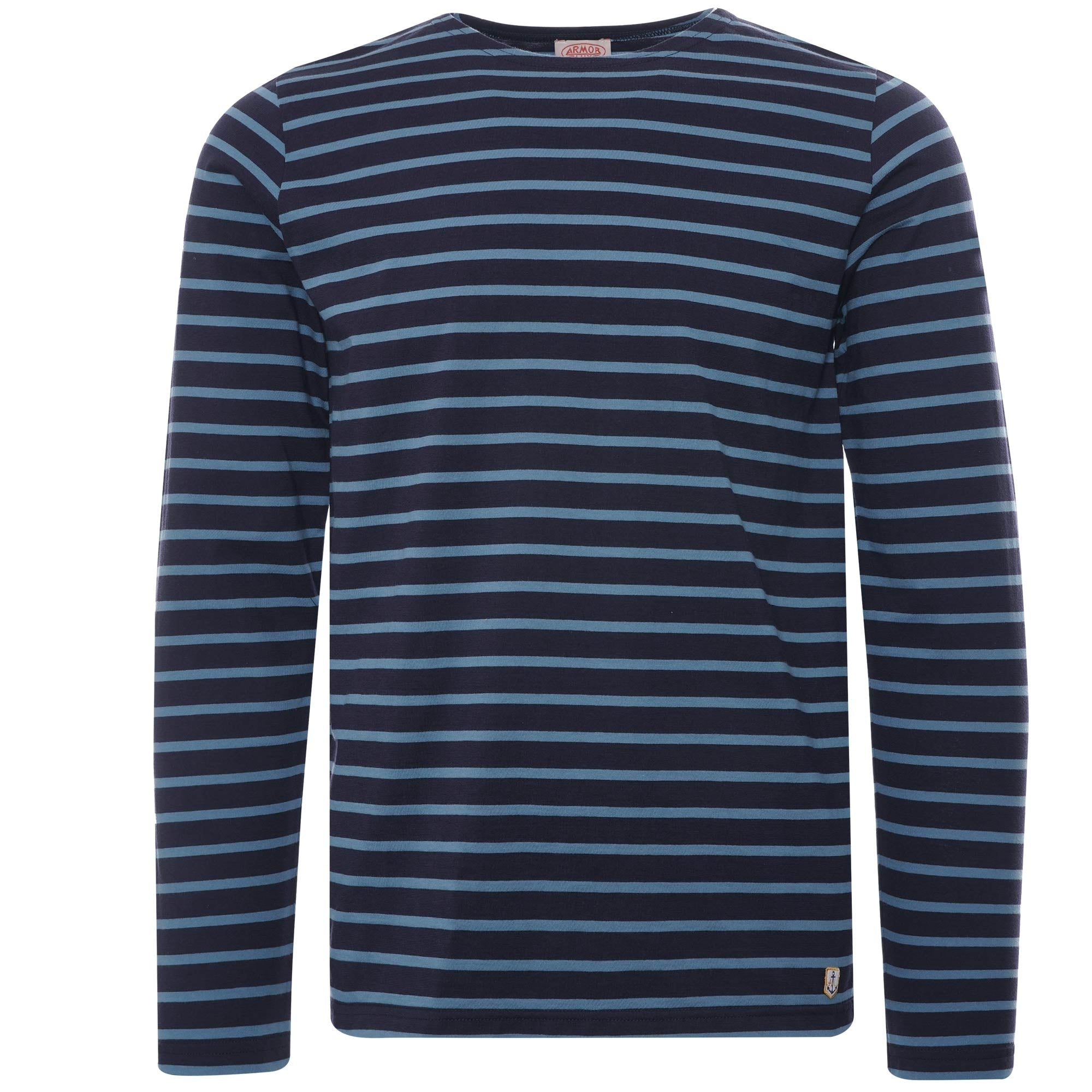 Armor Lux Organic Cotton L/S Mariniere Heritage T-Shirt - Navy/Lagoon